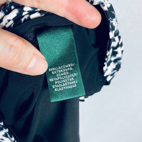 Slimming Lauren Ralph Lauren Dress 12 Black Stretch Leopard Print 3/4 Sleeve - Picture 12 of 12